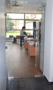 drzwi szklane w systemie bezramowym