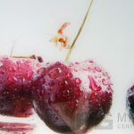 szkło do kuchni z nadrukiem wisienki