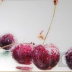 szkło do kuchni z nadrukiem wisienki